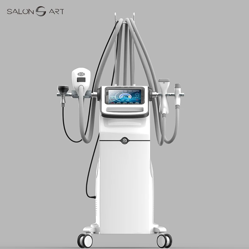 

Factory 2021 VL9 Vacuum roller massage RF infrared body slimming machine with vucuum Cavitation, White