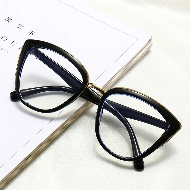

Fashion cateye anti blue optical frame women glasses, 5 colors in stock