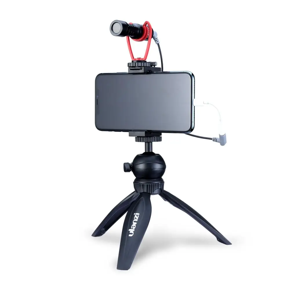 

Ulanzi Combo 3 Smartphone Video Kit For Vlog, Sairen Microphone VM-Q1+Table Top Tripod MT-03+Phone Tripod Mount ST-02s