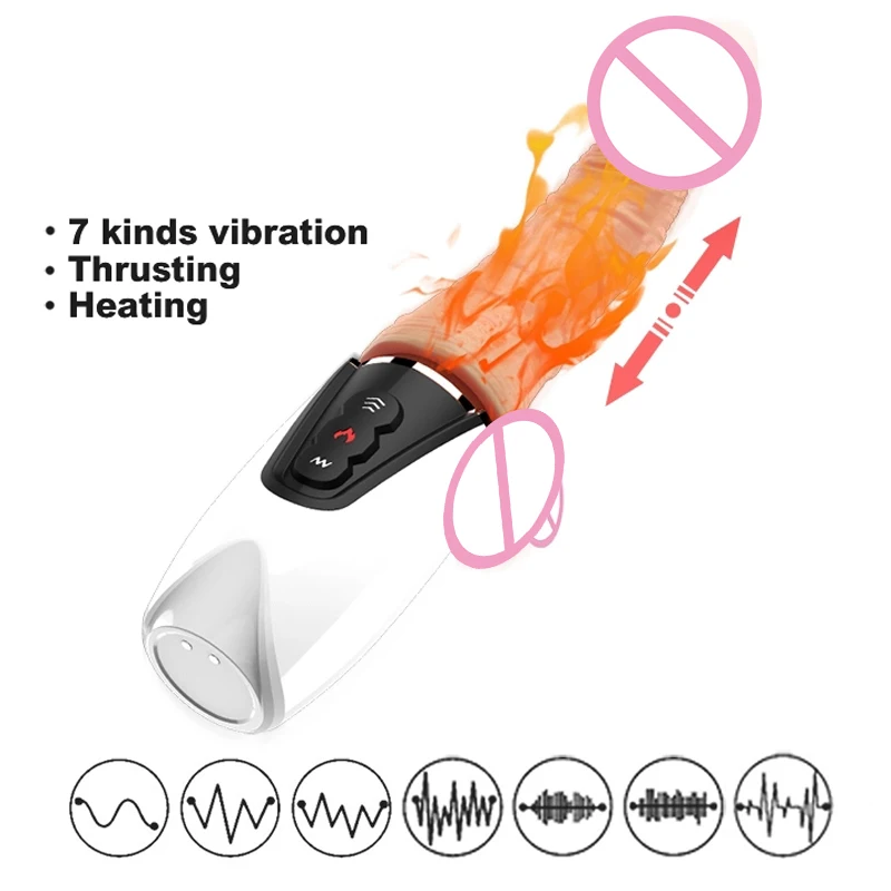 Heating Realistic Dildo Vibrator Flexible Soft Silicone Penis G Spot Vagina Vibrator Masturbator Sex Toy For Women