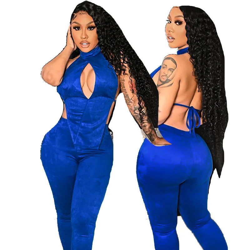

Summer Women 2 Piece Sets Tube Crop Top High Waist Velvet Pants Tracksuit Sport Streetwear Suit, Custom pantone color