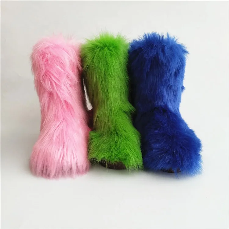Fashion Winter Snow Boots Custom Women Faux Fur Boots Women