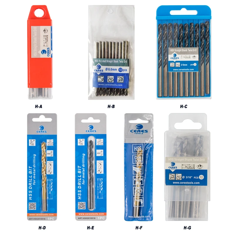 19 PCs Din338 Standard HSS M35 Fully Ground Amber Finished Straight ...