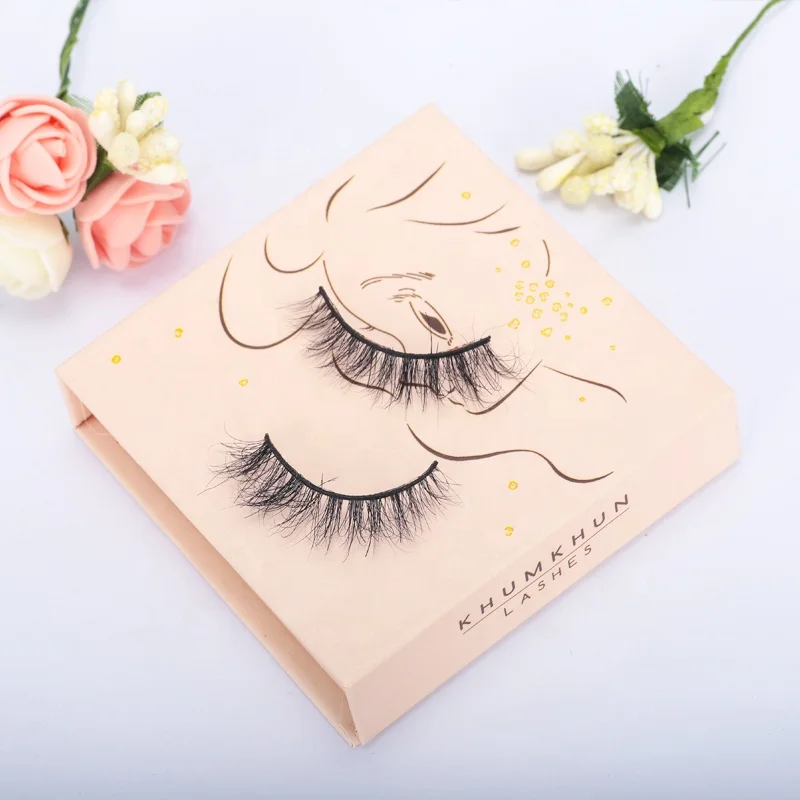 

Most Popular Private Label 100% Real Mink Fur Eyelashes 3D With Custom Packaging