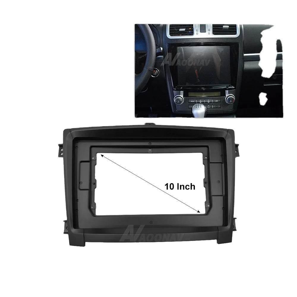 

2din 9inch Car Radio installation DVD panel GPS Plastic Fascia Panel frame for HYUNDAI Santa Fe 7 2017 car Dash Mount Kit