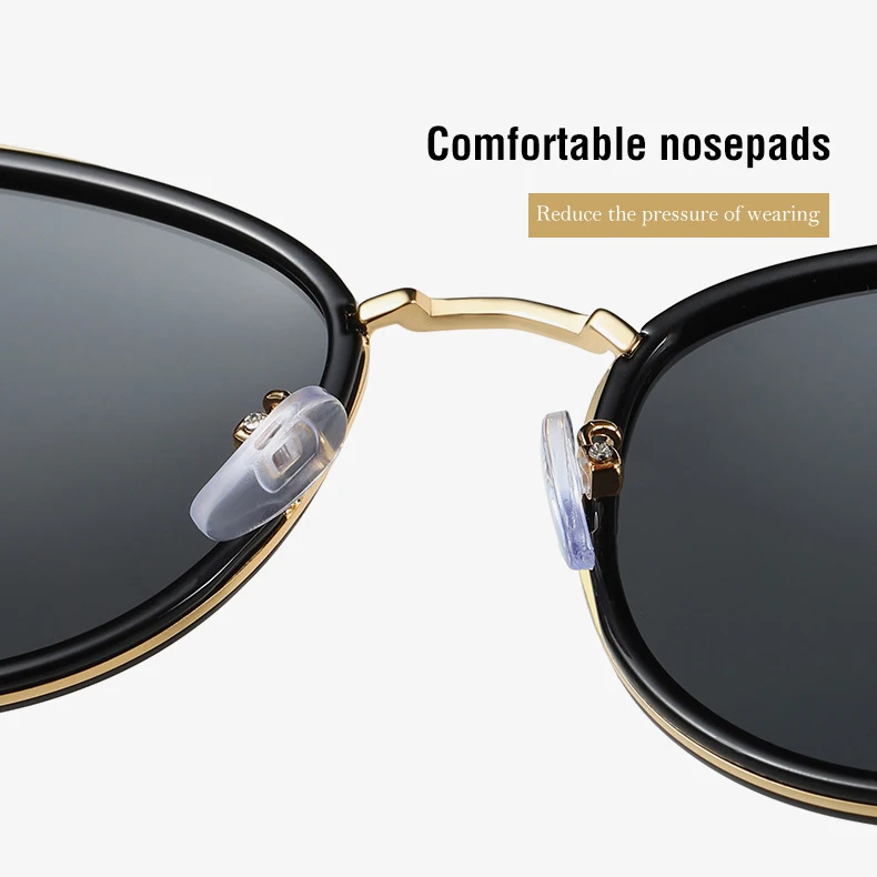 Vintage fancy brand gradient sunglasses women cat eye uv400 gold frame sun glasses