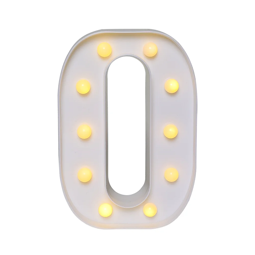 CYLAPEX 26 Alphabet Letter O Design Battery Operated Lights Letters with light Bulbs