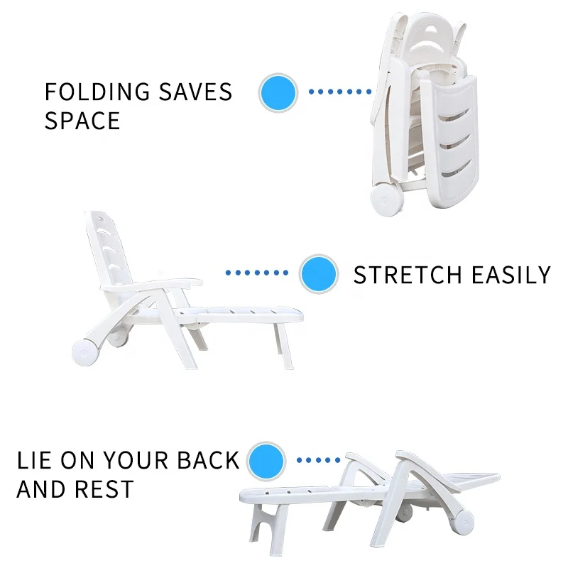 Outdoor Furniture Plastic Beach Chair for Pool for Pool and Beach Use