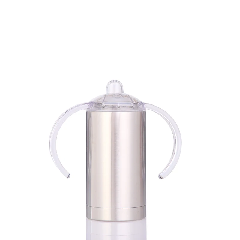 

Hot selling easy to carry with double handle sippy tumbler stainless steel sippy cup