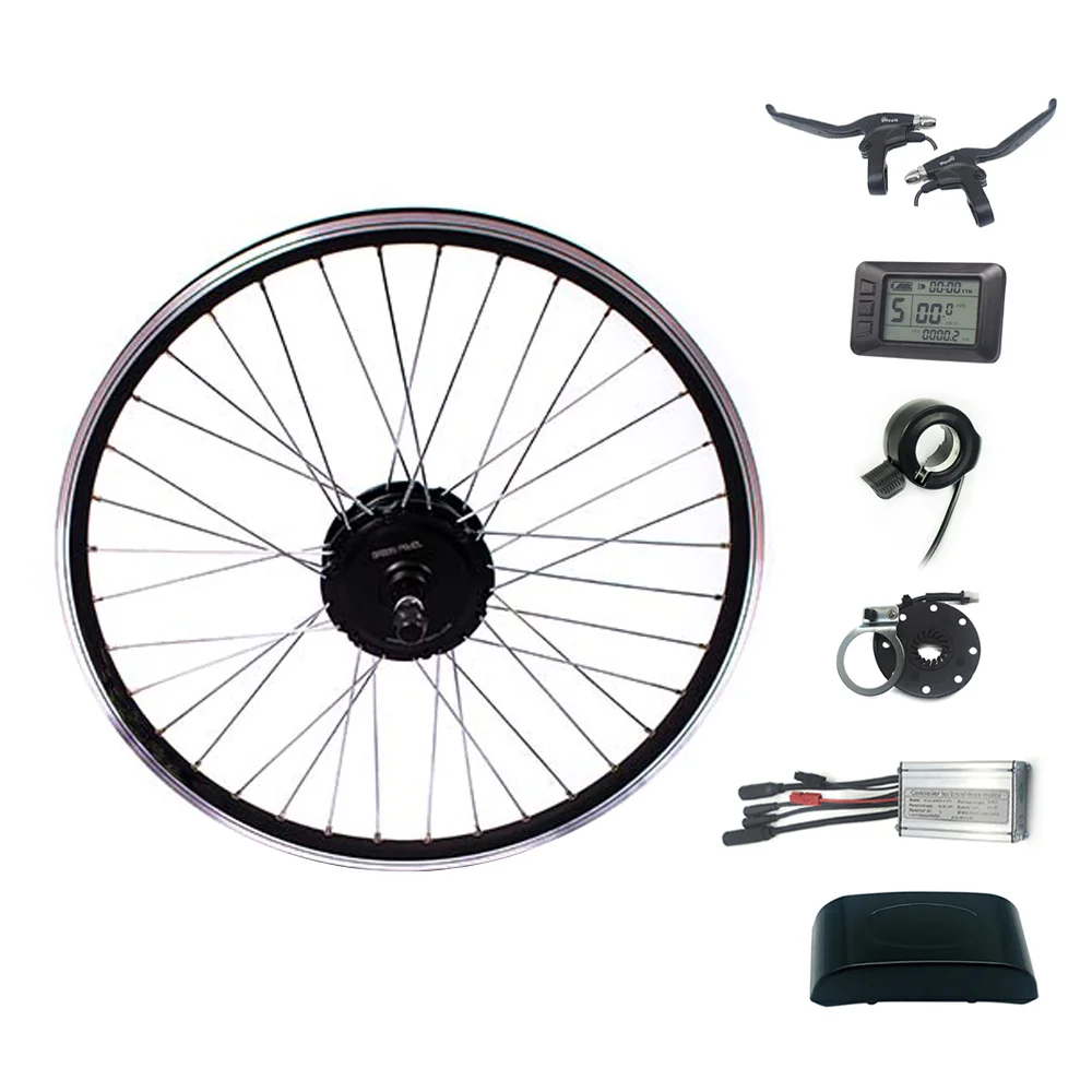 

Greenpedel 26 inch e bike 36v 250w rear wheel electric bicycle hub motor conversion kit china