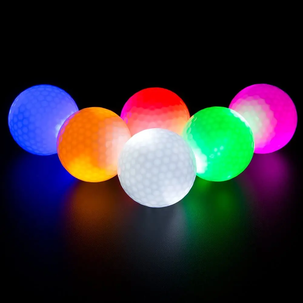 

High Quality Customized Durable Golf 2 Layer Golf Tournament Ball LED Light 2 Piece Tournament Golf Ball, Various color