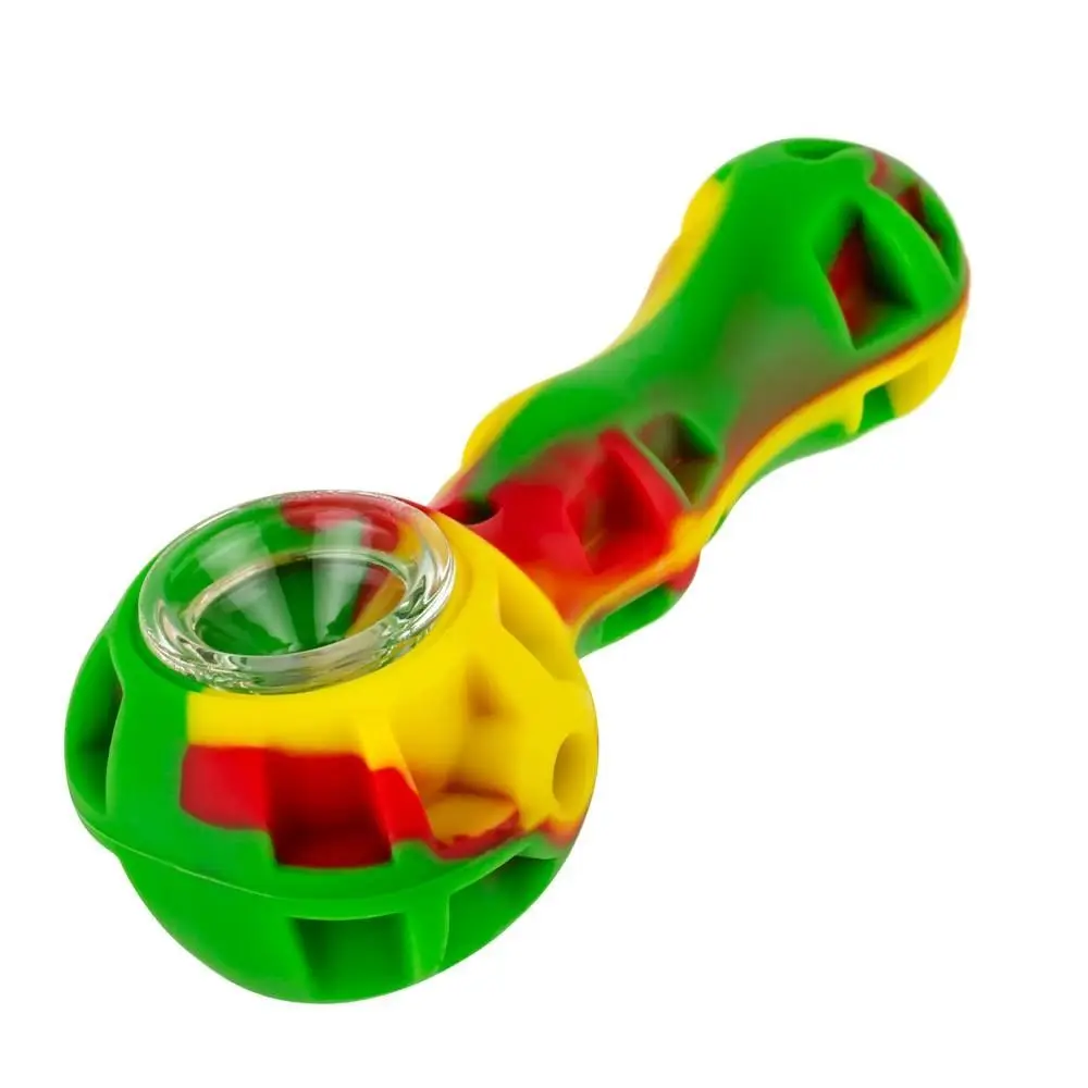 

SHINY Hot selling silicone smoking pipe honeybee pipes bowl smoking accessories, Colorful