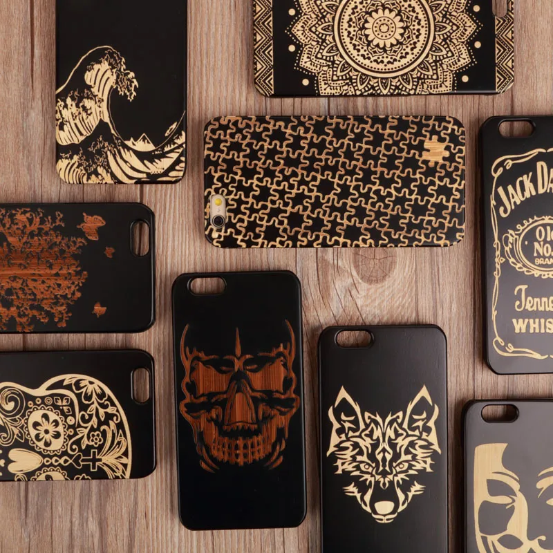 

2020 Best Selling Products in Amazon Engraving Real Wood Cell Phone Case for iPhone 8