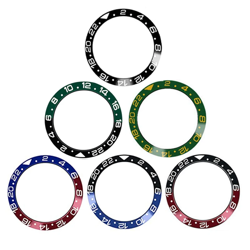 

Wholesale fashion 38.0 MM ceramic bezels/inserts for Rolex Oyster Perpetual GMT-Master II watch, 10 colors available