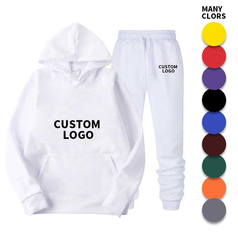 

Premium Unisex Winter 100% Cotton Bulk Nude Pull Over Custom Embroidery Own Logo Mens Men S Unisex Sweatsuit Set