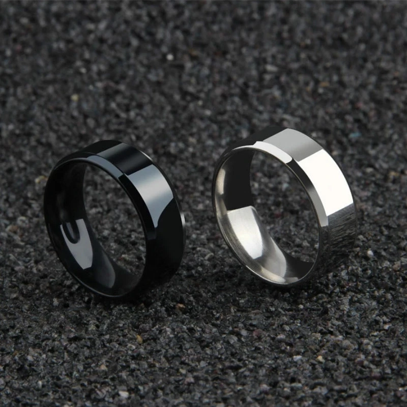 

2021 fashion charm jewelry ring male stainless steel black ring female, Colours