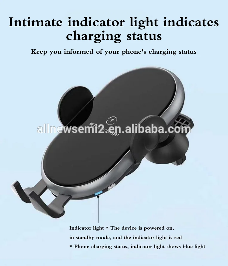 Direct wholesale automatic induction smart tightening air outlet 360 degree rotating mobile phone holder fast wireless charger