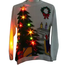 custom funny christmas sweater knitted with led li