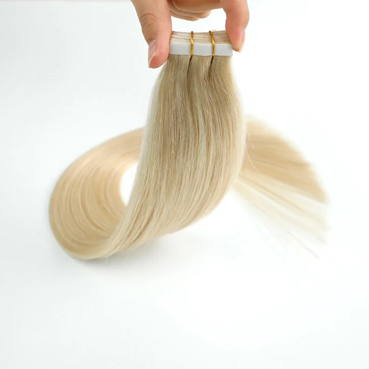 100% Virgin Russian Ombre Virgin Tape in Hair Extensions Full Cuticle Chinese Human Hair Tape in Hair Extensions