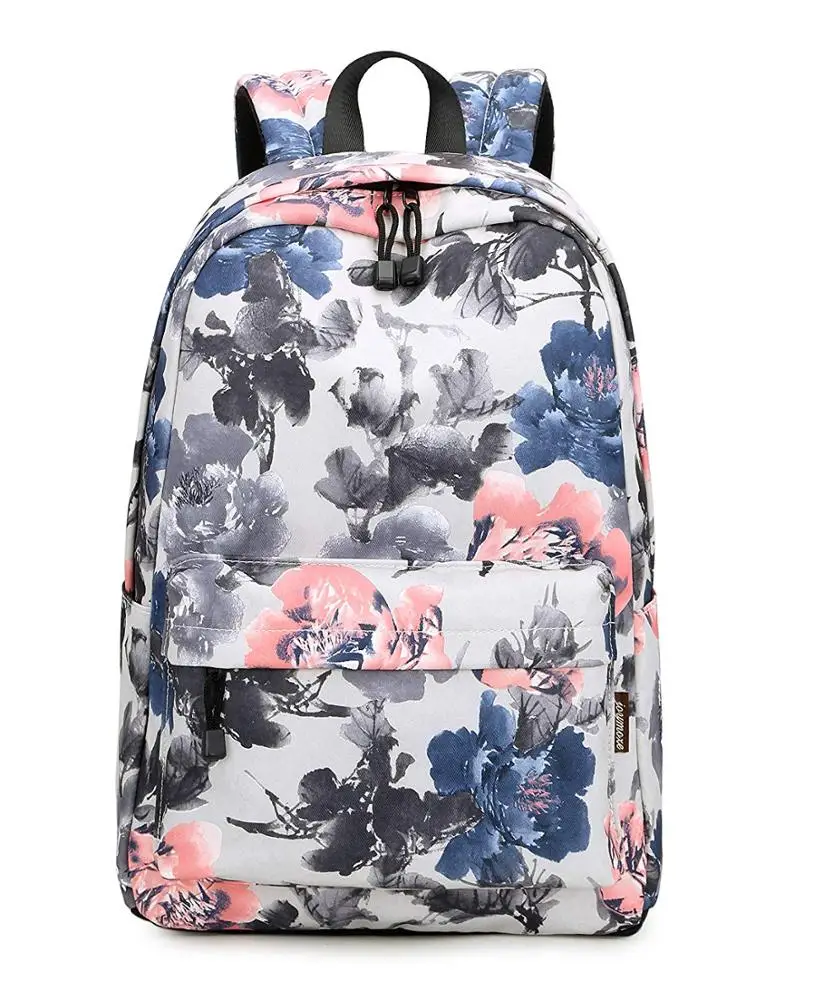 

2020 latest design high quality girls print canvas backpack school bag set with shoulder bag laptop backpack, Customized color is available