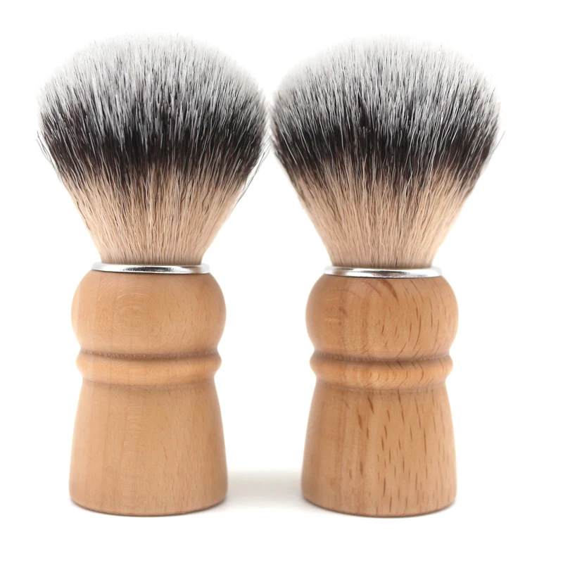 

JDK 2021 New men grooming Synthetic fiber wood handle h beard care tool Best Shaving Brush, Metal silver