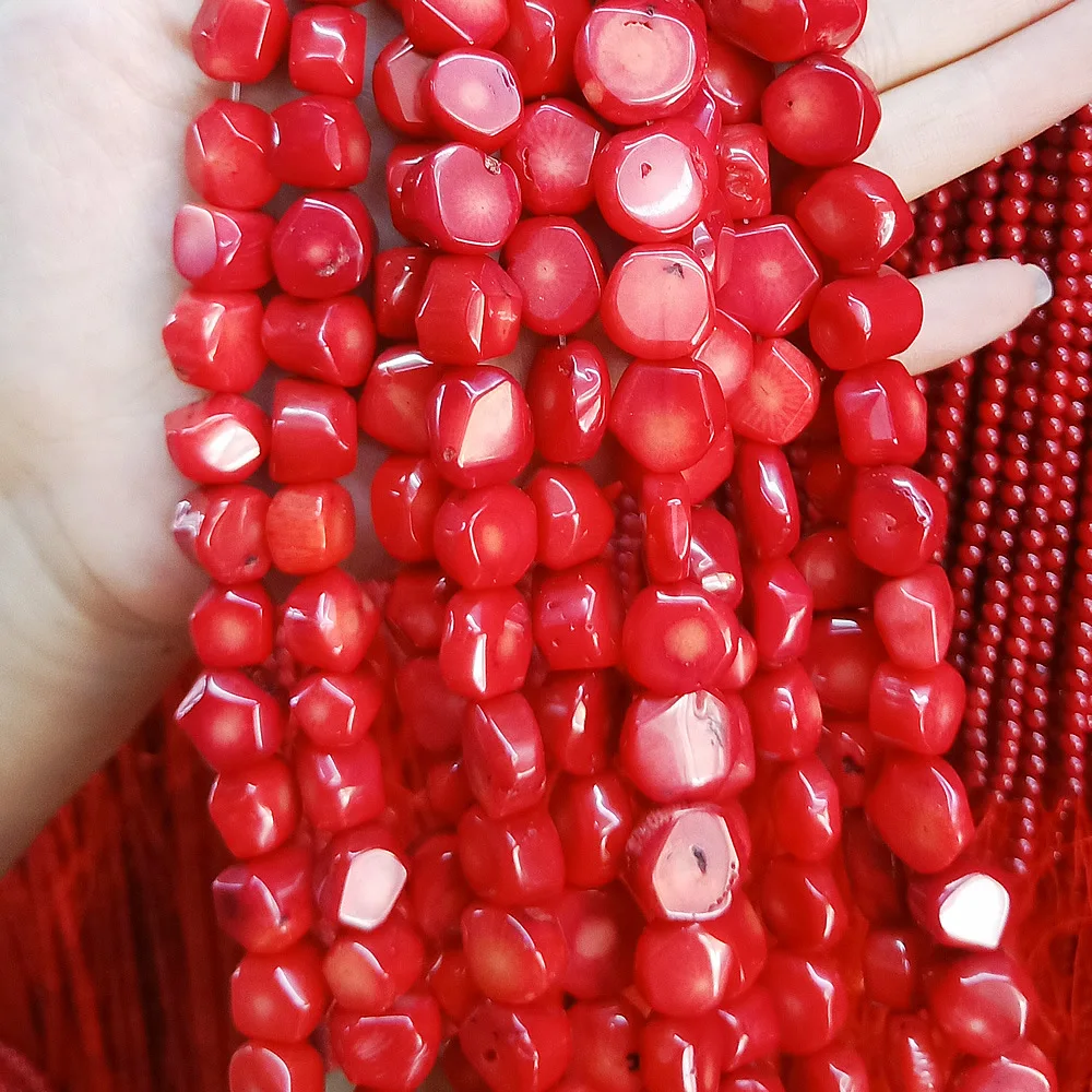 

Freerorm Shape Red Coral Gravel Chip Loose Beads Jewelry Making DIY