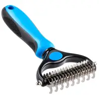 

Grooming Pet stainless steel comb articles open knot dematting comb dog pet rake combs pets beauty hair removal tool