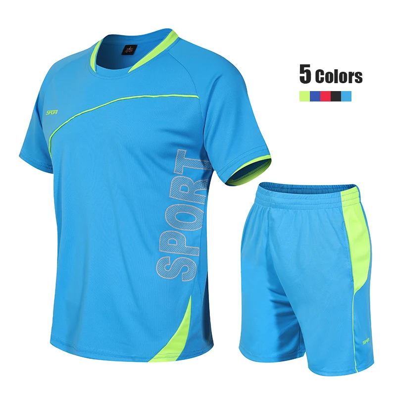 

China Factory Wholesale Men Summer Training & Jogging Wear Short Tracksuit Set