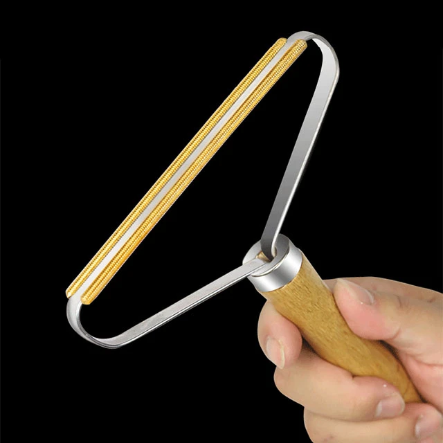 

J572 New Hot Sell Hair Removal Fabric Shaver Manual Lint Roller Clothes Brush Tools Portable Wooden Lint Remover