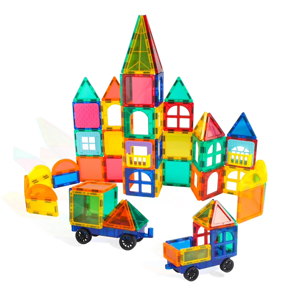 
53pcs Magnetic Tile Paly Set Block Magnetic Building Block Toy Sets Educational Toys  (1600108514026)
