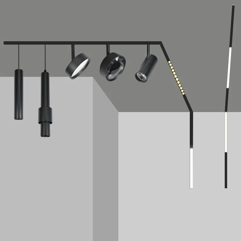 

European CE ROHS Certification LED Spot Light 48V Magnet LED Track Light Surface Recessed Pendant Magnetic Track Light