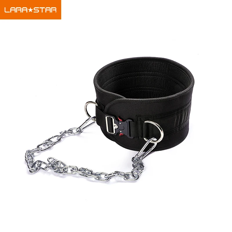 

Weightlifting Dipping Belt Gym Fitness Exercise Weighted Belt Pull up Deep Belt With Steel Safety Buckle And Chain, Black
