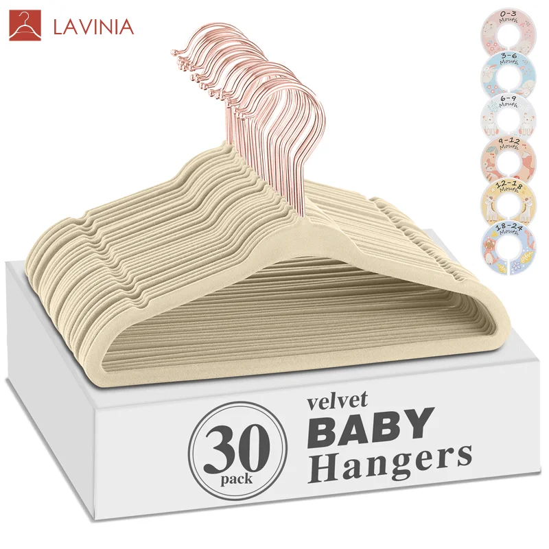 

Lavinia low price custom classic modern style baby hangers plastic hangers velvet baby hanger
