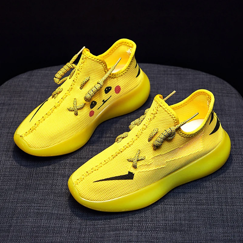 

2020 New Arrivals Fly-knit Shoes Women Flat Casual Shoes Lovely Ladies White Shoes Sneakers Running, White / pink / yellow