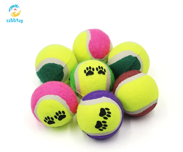 

Wholesale Interactive Pet Dog Chew Ball Toys Dog Tennis, 5colors