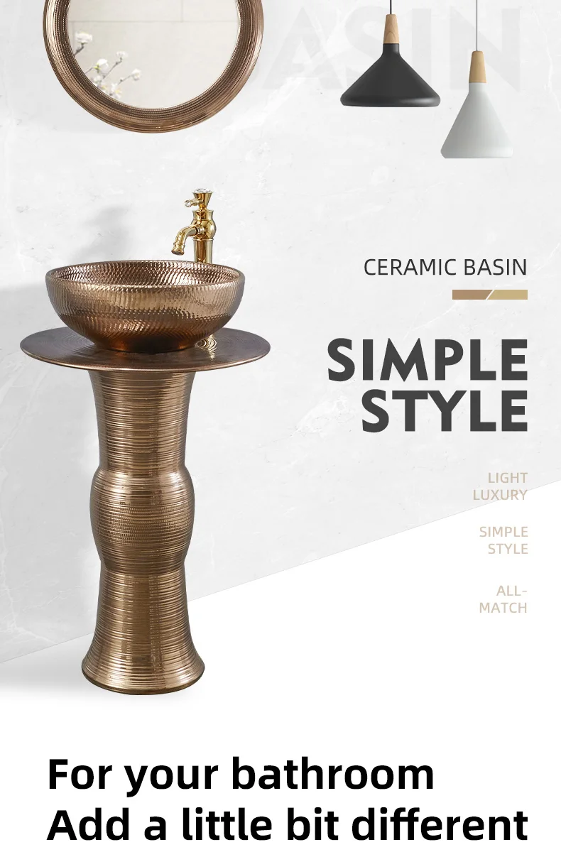 Boweiya foshan Modern Designers Sanitary Ware Ceramic Bathroom Ceramic Pedestal Sinks