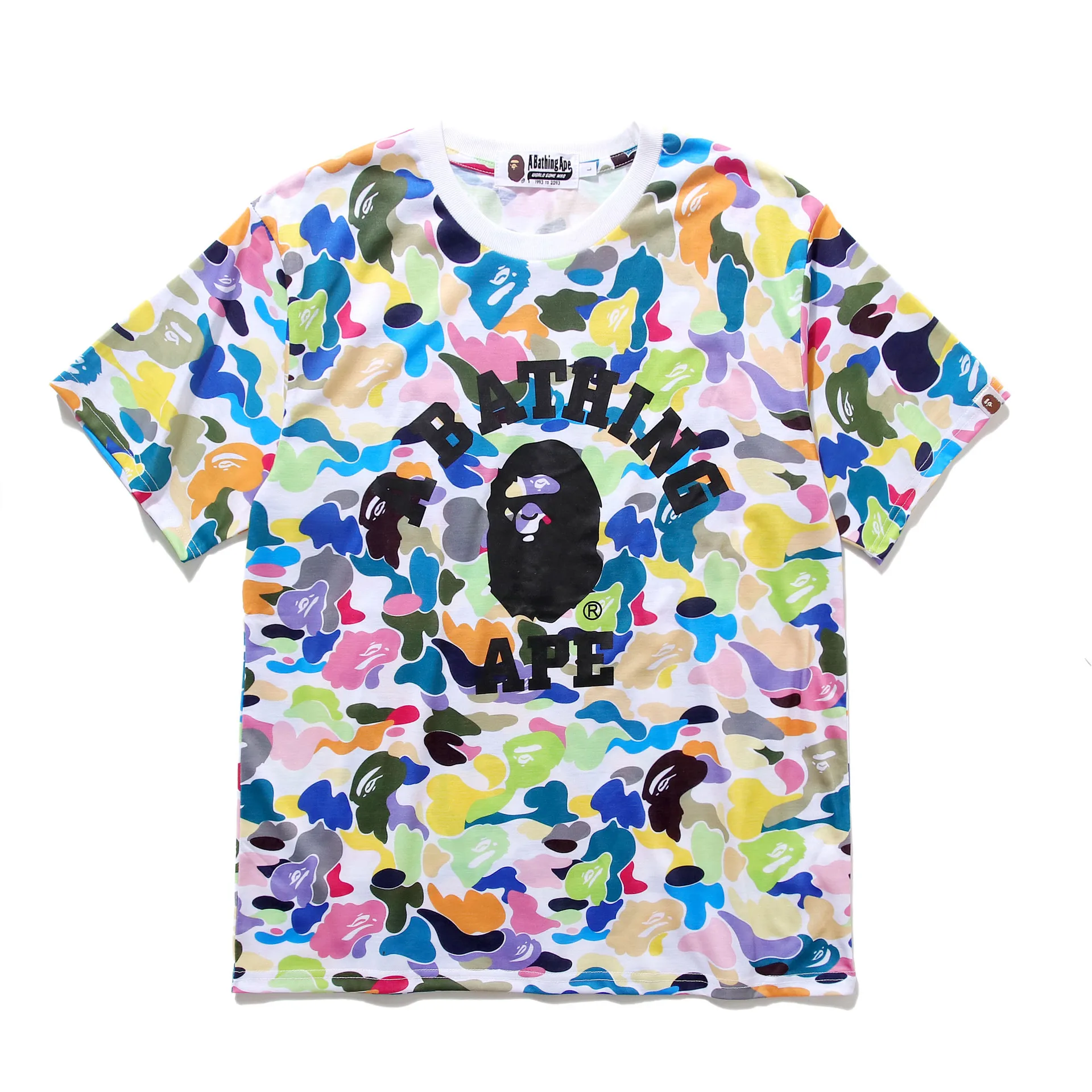 

High Quality Wholesale Casual Unisex Bape T-shirt Printed Camouflage Ape Men Cotton Comfortable T-Shirts, Picture color