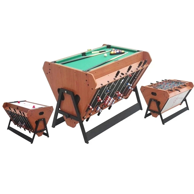 

High quality stocked 4FT 3 in 1 multi-game table billiard table/soccer table /air hockey table for sale