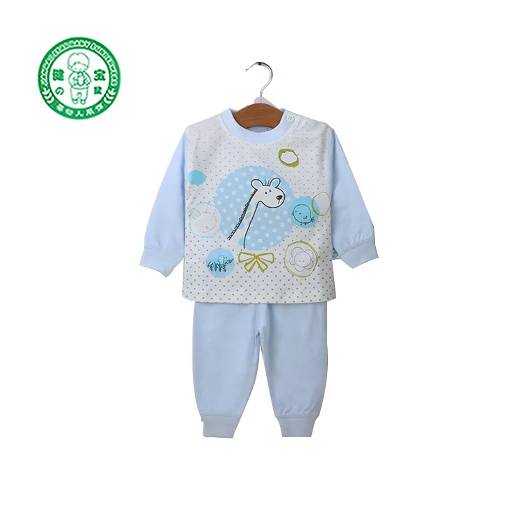 

2016 New design cute cartoon baby pajamas clothes 1 set, Blue/pink
