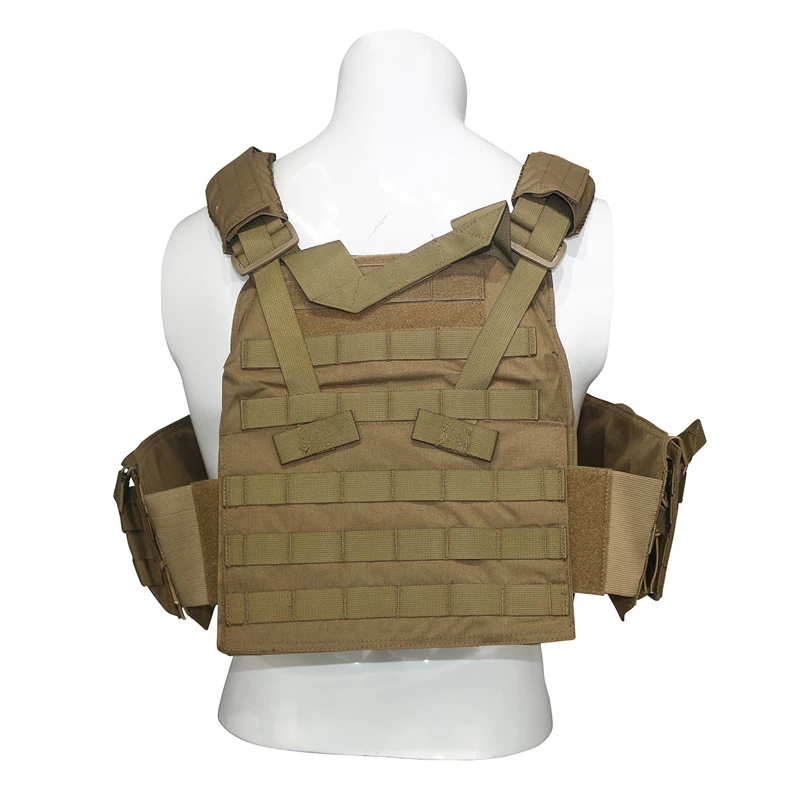 

Professional Manufacture Cheap super adjustable military adult imitation nylon vest, Coyote