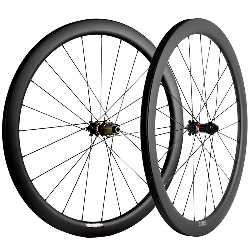 

TB2352 WINDX 45mm depth 25mm width Chinese 700c Disc Brake Carbon bicycle racing wheels with NOVATEC D411SB hub, Black