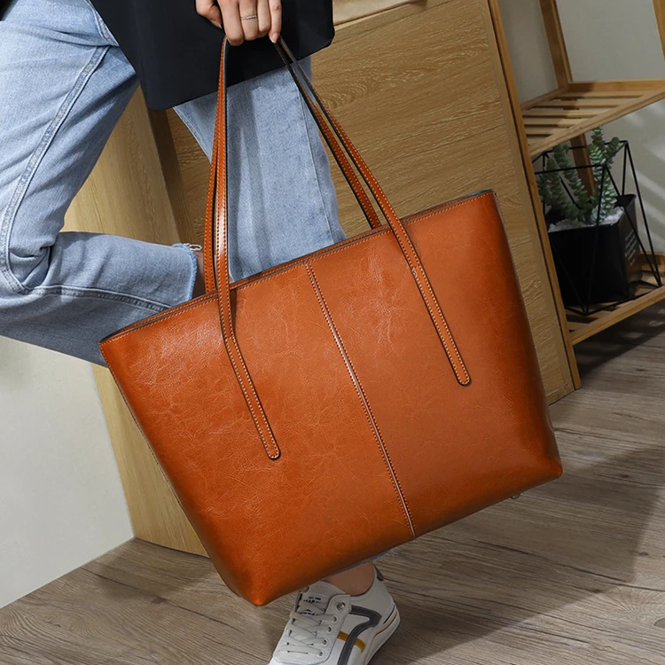 

2022 Designer Luxury National Vintage Genuine Leather Bags Women Handbags Ladies Leather Tote Bag, Black,caramel