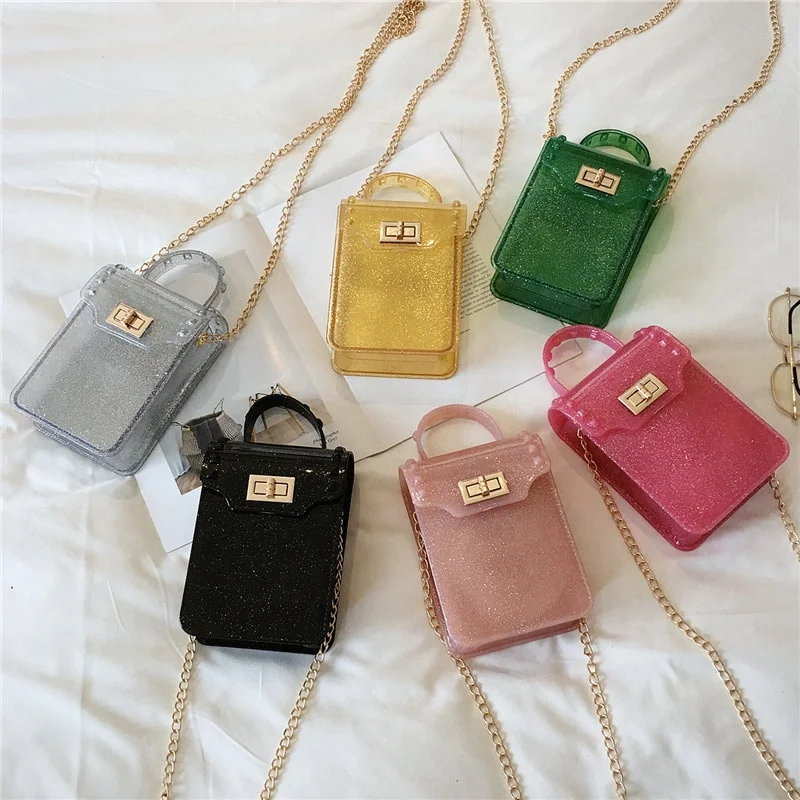 

clear bag purse Womens Clear Purse Mini Handbags Cell Phone Pouch chain pvc handbag Purse square fashion handbag, 5,white,green,pink,yellow,orange