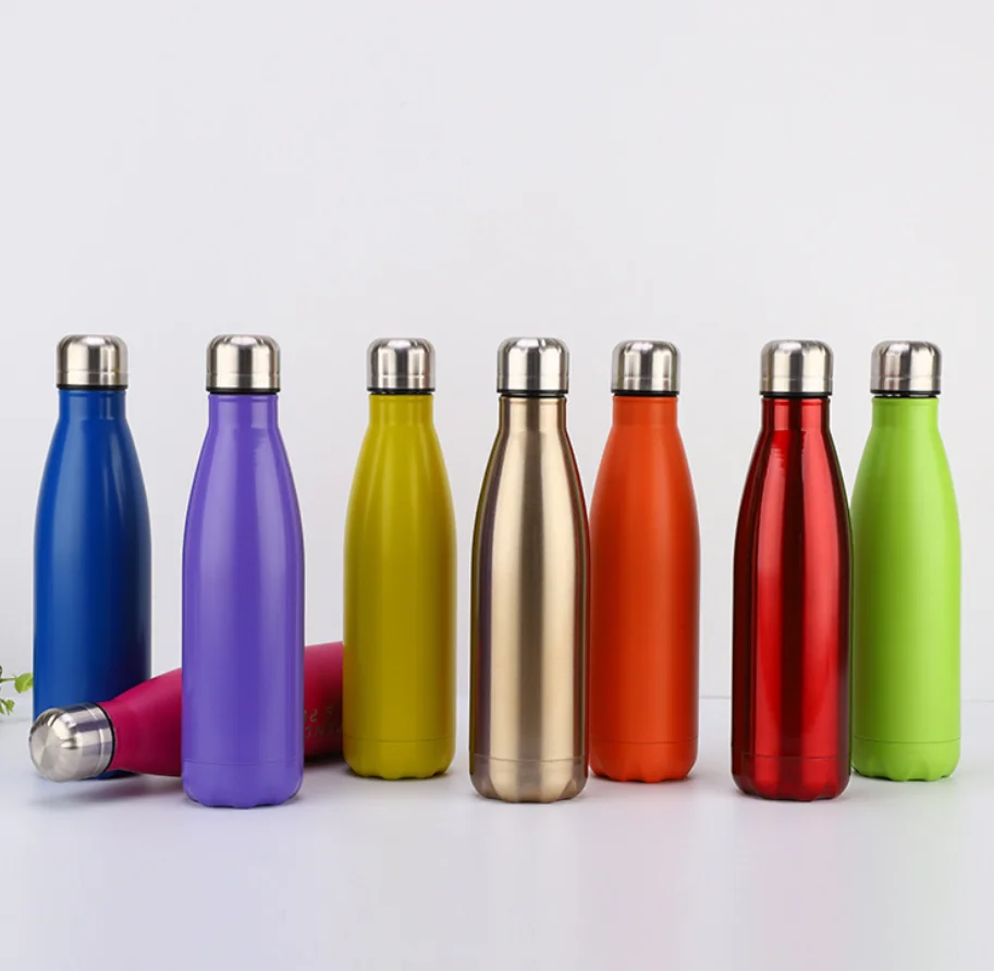 

Double Wall Stainless Steel Water Bottle Insulated Vacuum Water Bottle Thermos botellas de agua acero, Red/black/light green/gold/blue