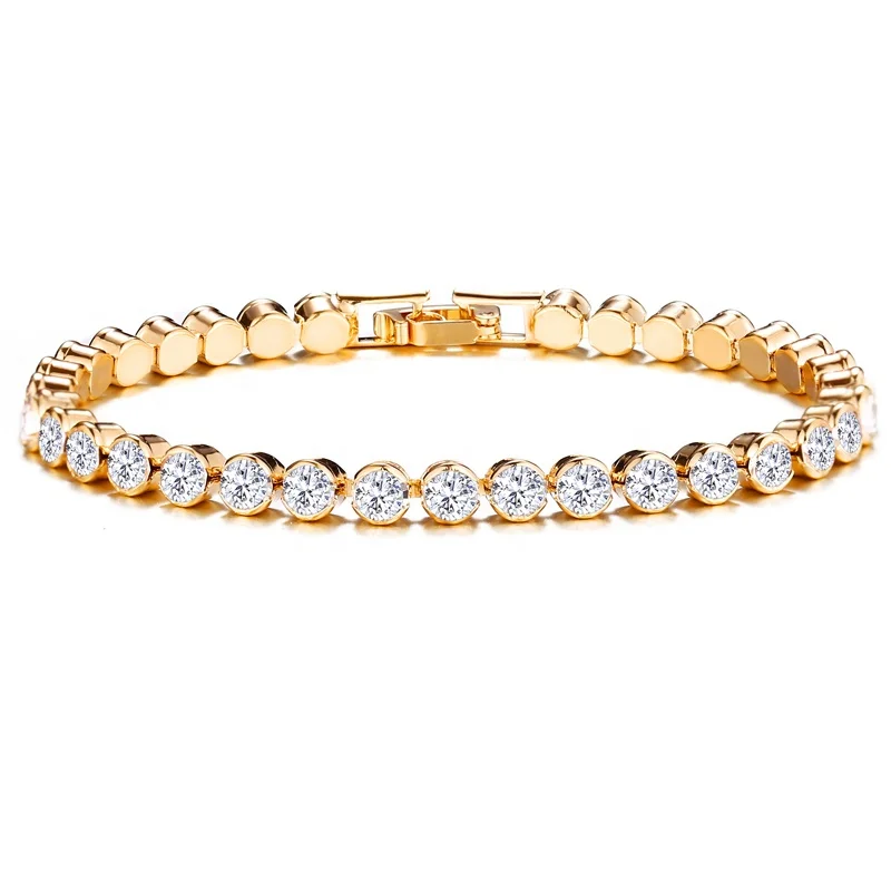 

Hot sale new fashion style silver and gold alloy crystal diamond jewelry bracelet, As picture