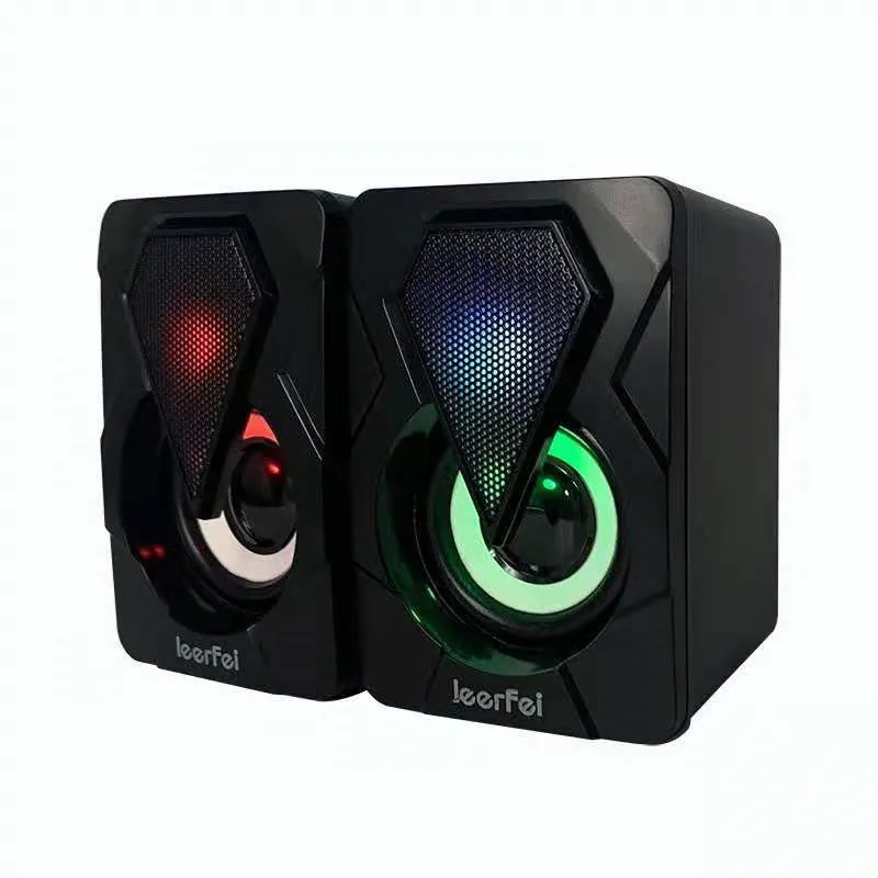 

USB wired computer audio mini RGB speaker notebook desktop portable desktop speakers mobile phone gifts small audio wholesale