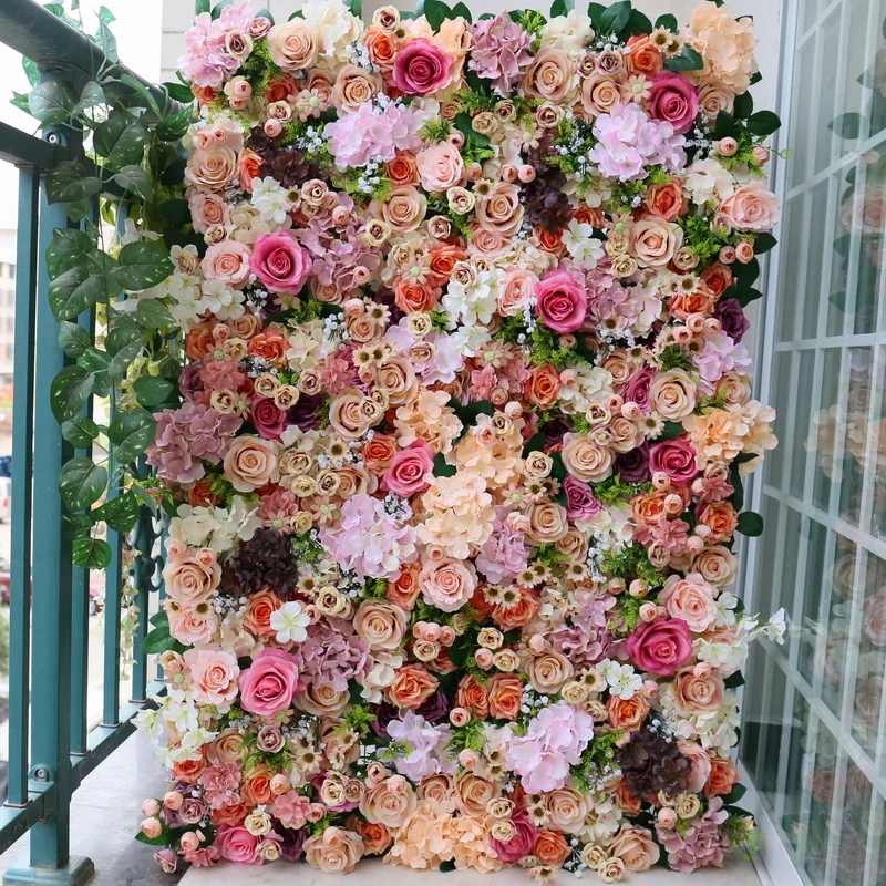 

SPR Supplies Decorative Home Floral Decoration Rose Peony Bouquet Silk Artificial Flower Wall Wedding Backdrop, Mixcolor