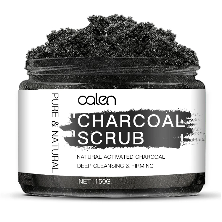 

Activated Exfoliating Body Facial Scrub Natural Organic Bamboo Charcoal Scrub, Black