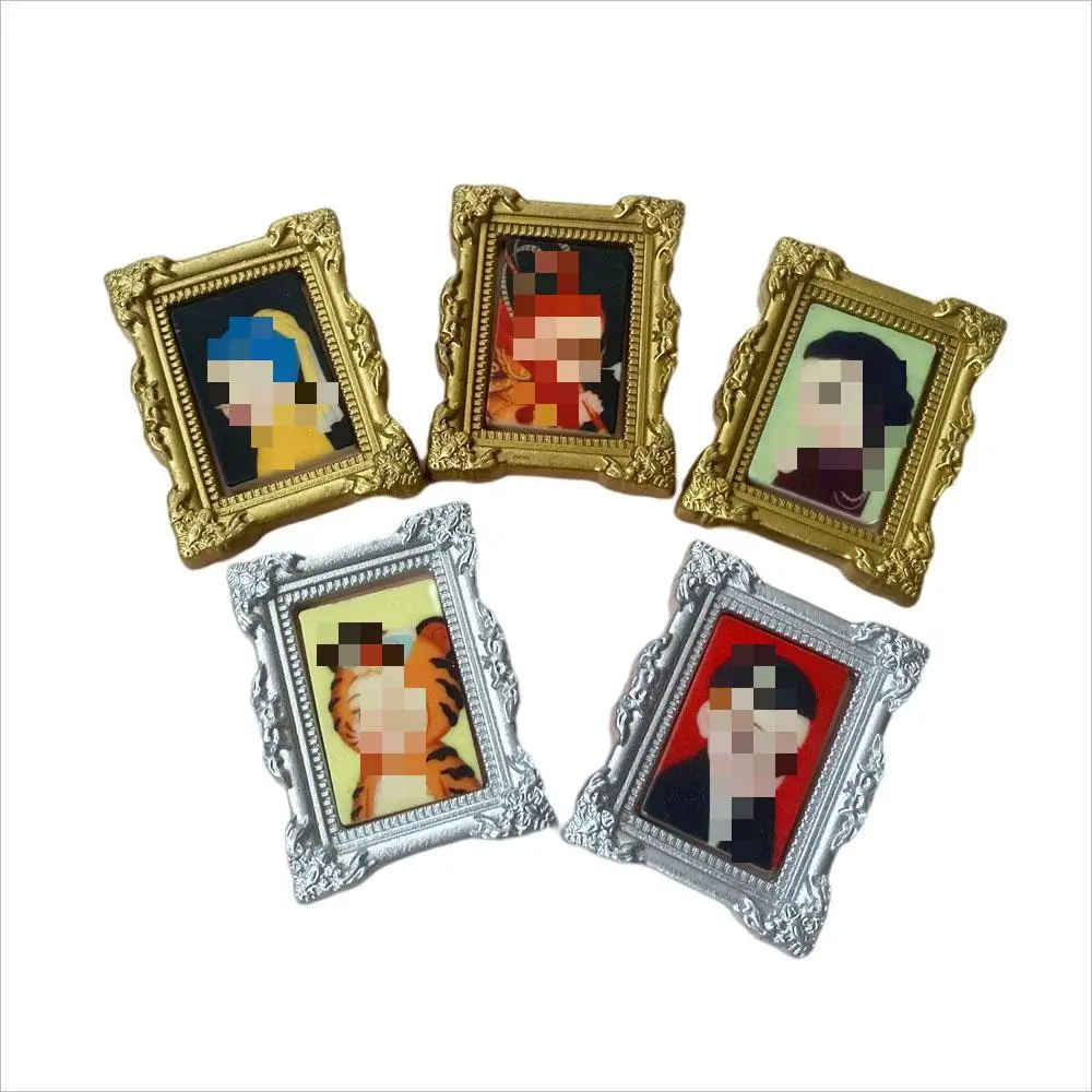

Resin Mini Dollhouse Miniature 1:12 Photo Frame Antique Frame Oil Painting DIY Doll House Decorative Accessories