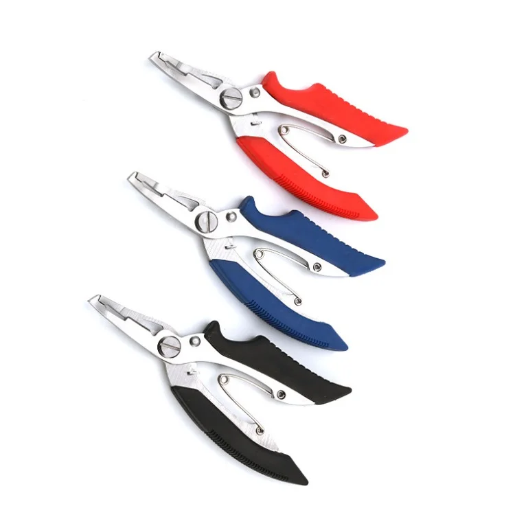 

Wholesale Multifunctional Plier ABS Handle Fishing Scissors Fishing Gear Accessories, Blue, red, black